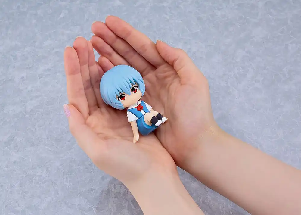 Rebuild of Evangelion Rubber Mascot Nendroid Plus Mini Figure Rei Ayanami 8 cm